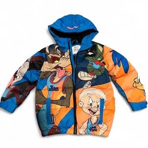Space Jam New Legacy Members Only Kids Puffer Coat Jacket 5 Looney Tunes Marvin
